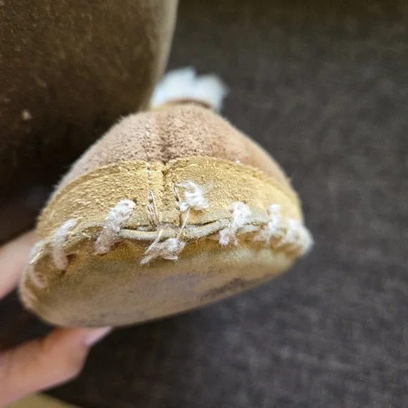 LL Bean Wicked Good Brown Suede Sheepskin Shearling Slippers Women's 8 *READ* - Picture 9 of 11